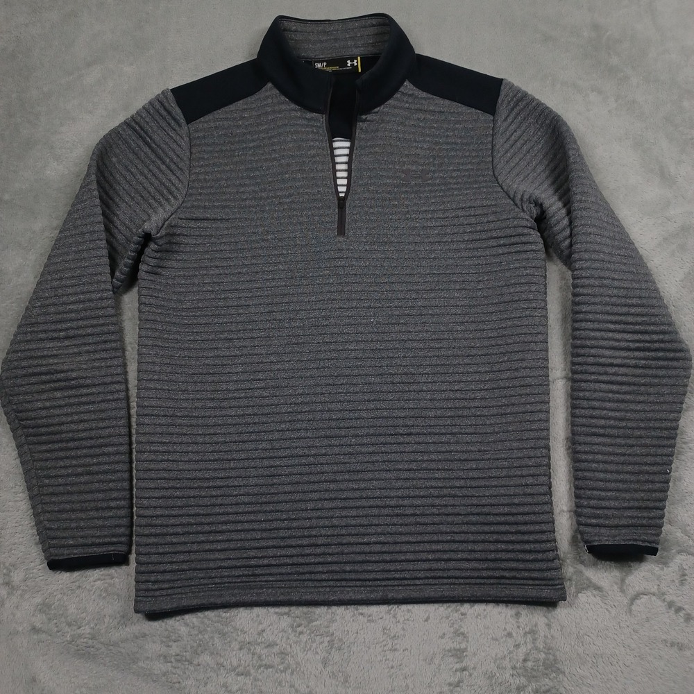 Under Armour Sweater Mens Small Gray 1/4 Pullover Activewear‎ Casual